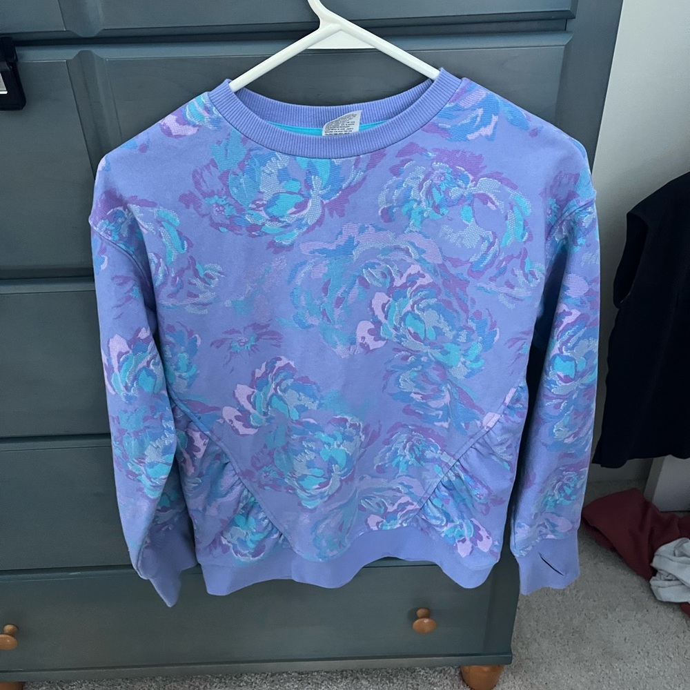 All in Motion Purple Floral Kids Sweatshirt